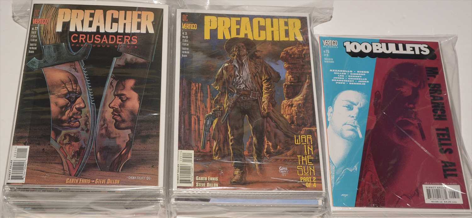Lot 8 - The Preacher by DC Vertigo; and 100 Bullets, sundry issues