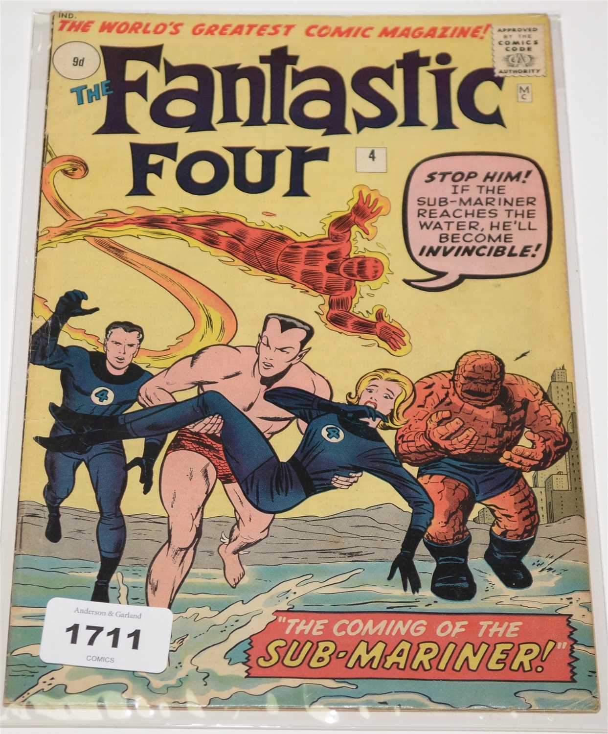 Lot 1711 - The Fantastic Four No.4 Comic