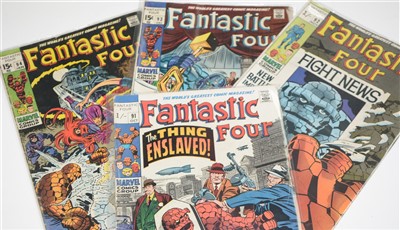Lot 37 - Fantastic Four No's. 60, 68, 77, 85, 87, 88,...