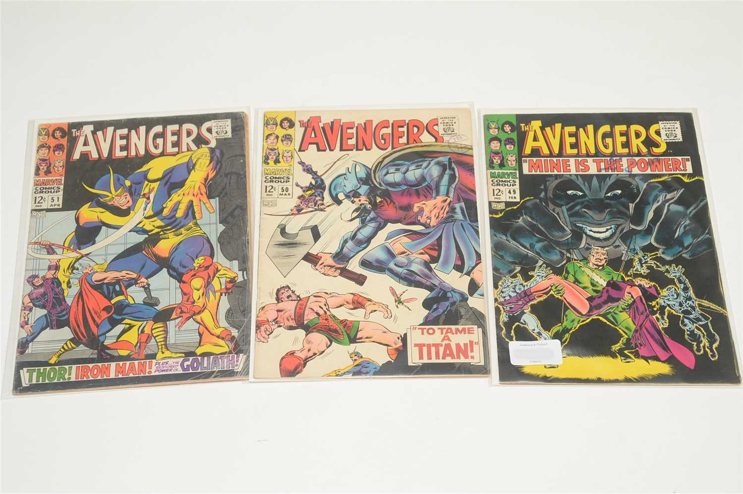 Lot 1006 - The Avengers No's. 49, 50, 51, 52, 53, 54 and 56