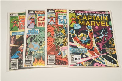 Lot 1875 - Marvel Spotlight on Captain Marvel Comics