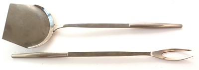 Lot 1550 - TW Italy mid century serving fork and spatula