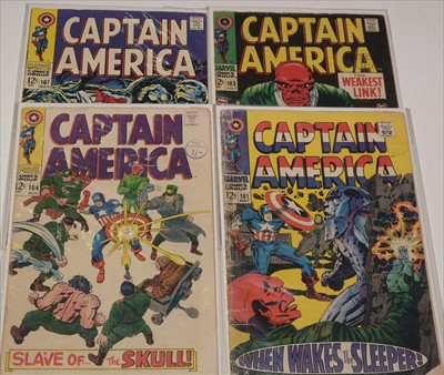 Lot 62 - Captain America No. 101, 103, 104 and 107.