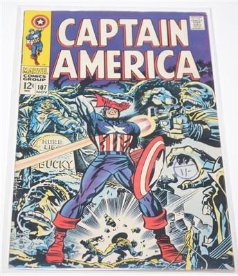 Lot 62 - Captain America No. 101, 103, 104 and 107.