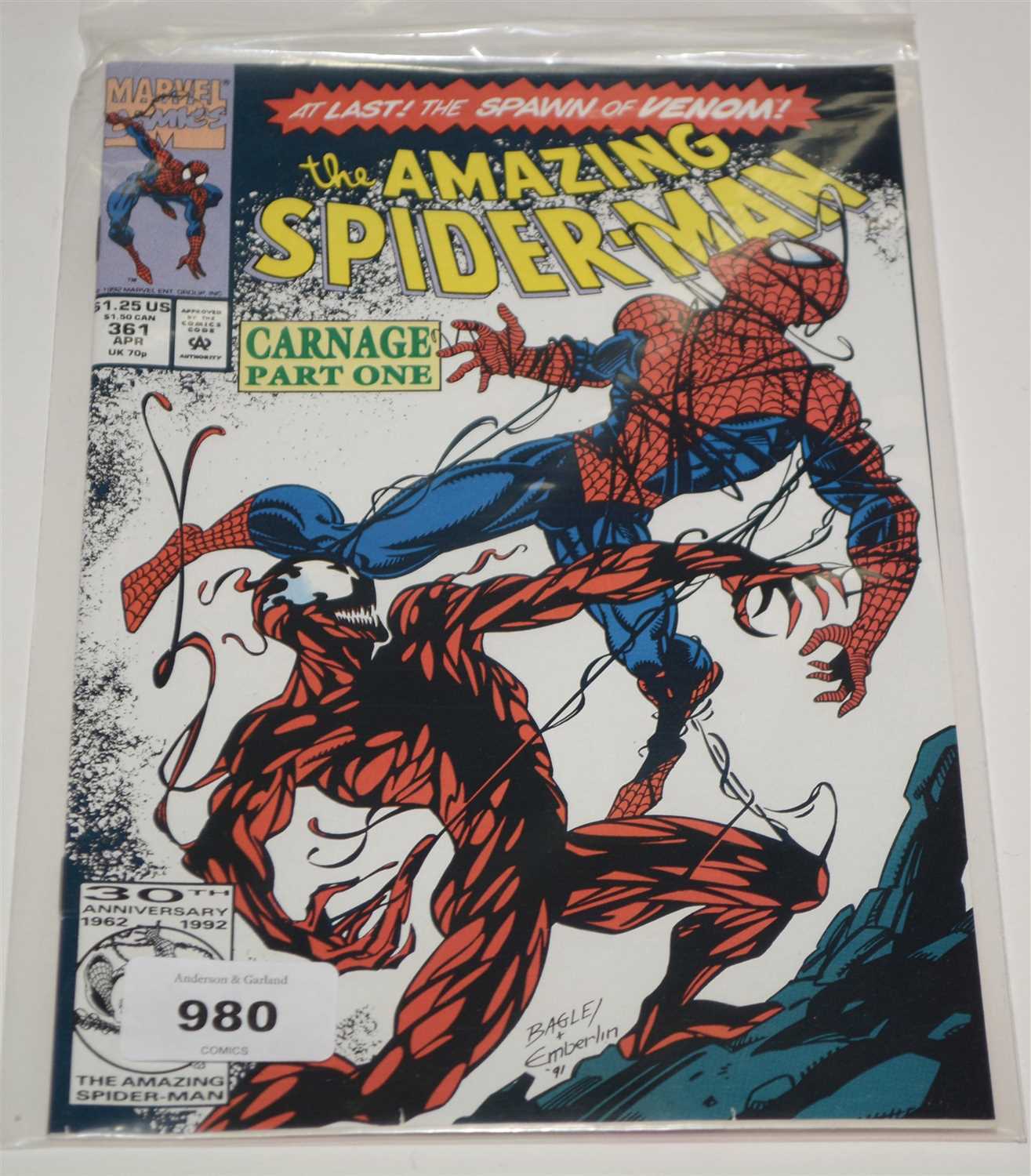 Lot 980 - Amazing Spider-Man No.361 Comic