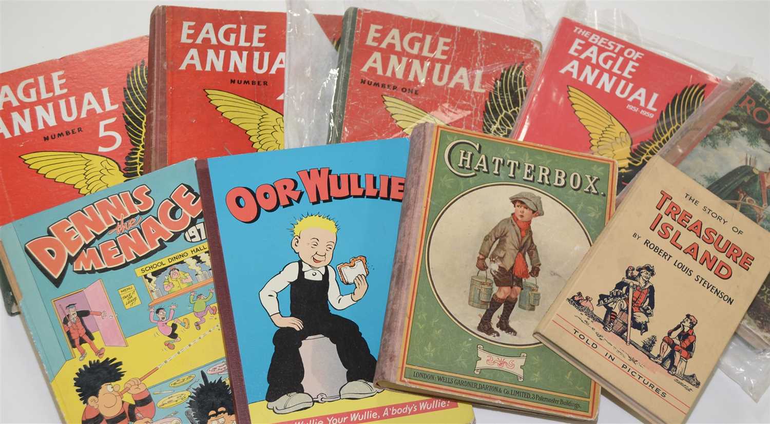 Lot 1667 - Treasure Island, Chatterbox and Eagle Annuals etc.