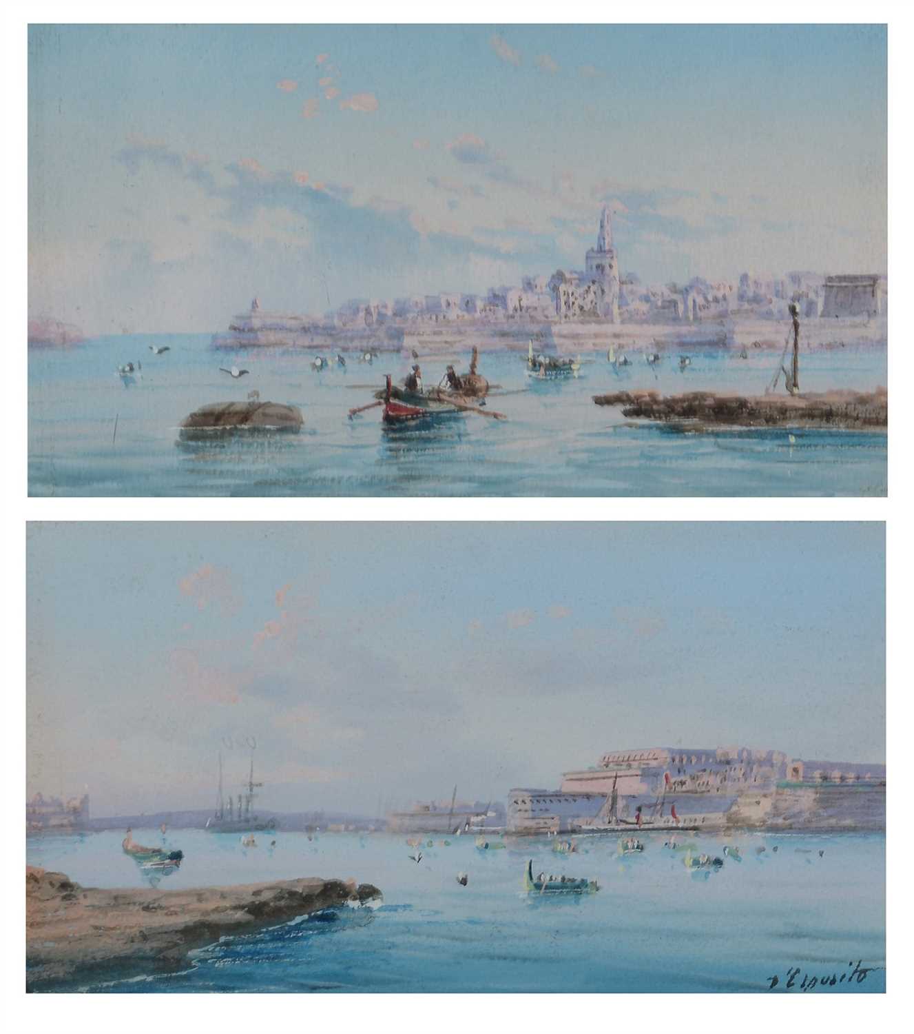 Lot 545 - Vincento D'Esposito - watercolour.