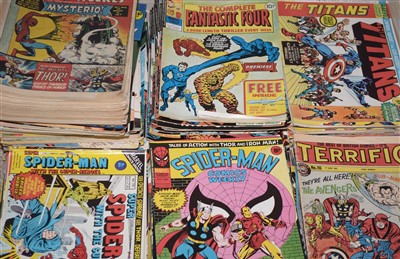 Lot 1098 - British Marvel re-print comics, including: The...