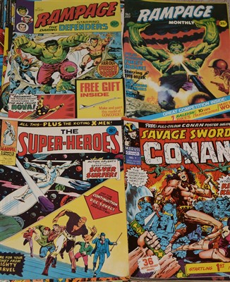 Lot 1100 - British Marvel re-print comics