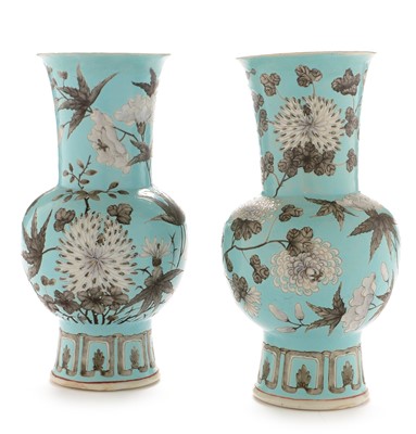 Lot 364 - Pair of Chinese Dayazhai vases