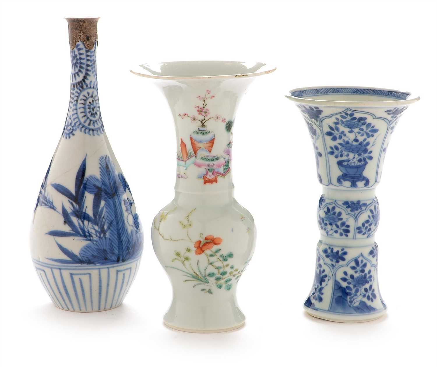 Lot 368 - Three Chinese small vases