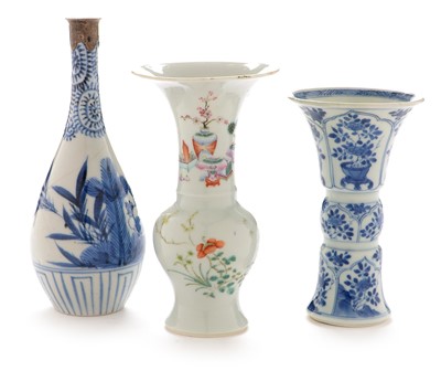 Lot 368 - Three Chinese small vases