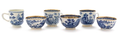 Lot 371 - Three Chinese coffee cups, three teabowls.