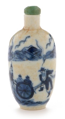 Lot 346 - Chinese blue and white snuff bottle