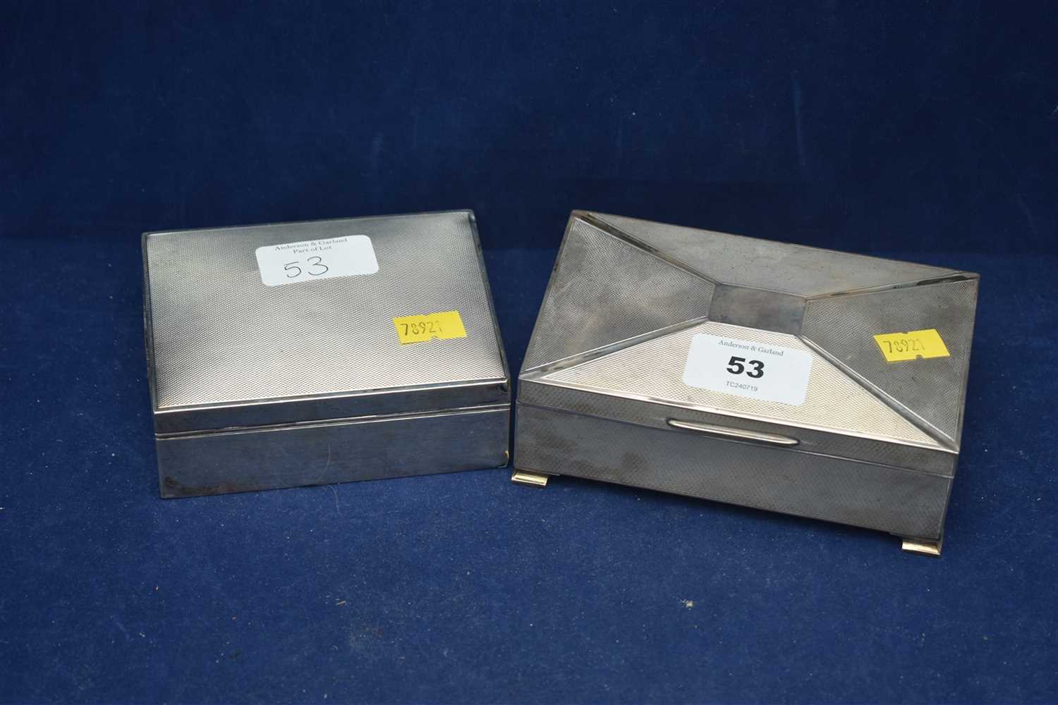 Lot 53 - Two silver mounted boxes