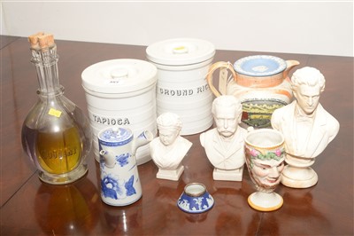 Lot 357 - Parian ware busts and other items