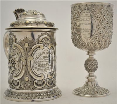Lot 223 - Silver and plated trophies