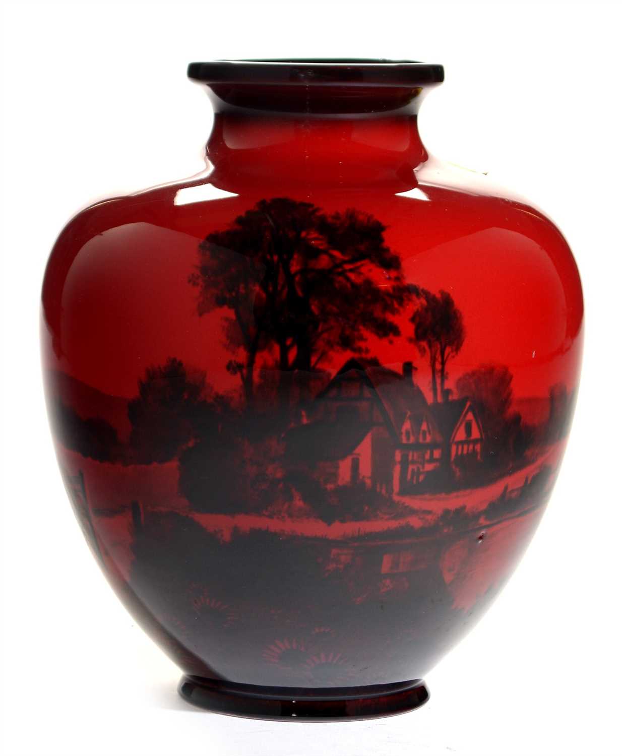Lot 1505 - Doulton flambe vase