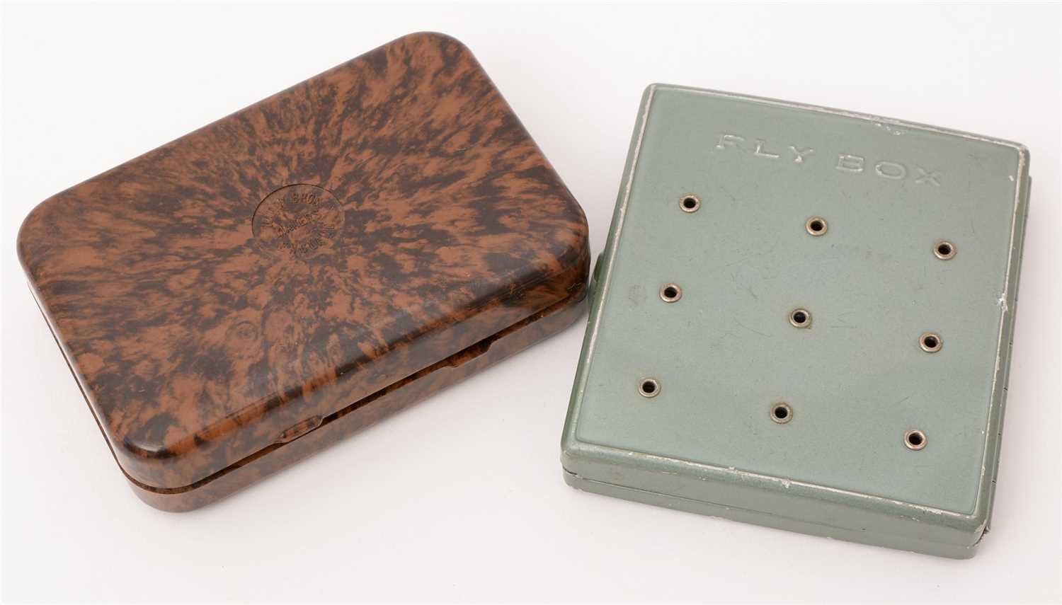 Lot 1573 - Two fly cases.