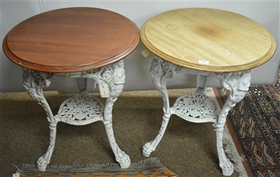 Lot 592 - Two bar tables