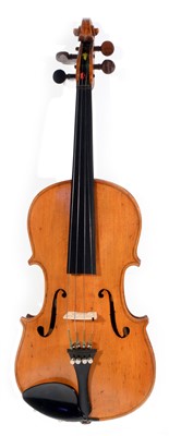 Lot 110 - 3/4 Size German Amati style Violin, and cases