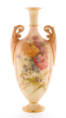 Lot 447 - Royal Worcester blush ivory vase