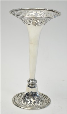 Lot 224 - Silver trumpet vase