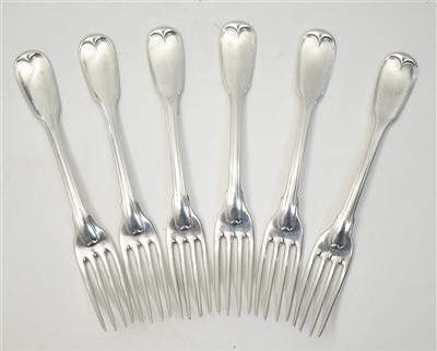 Lot 241 - Six Silver table forks