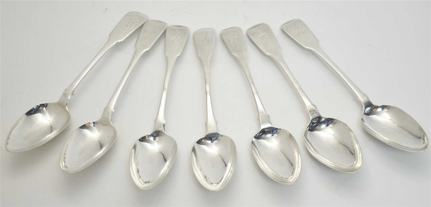 Lot 229 - Seven Silver tablespoons