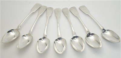 Lot 229 - Seven Silver tablespoons