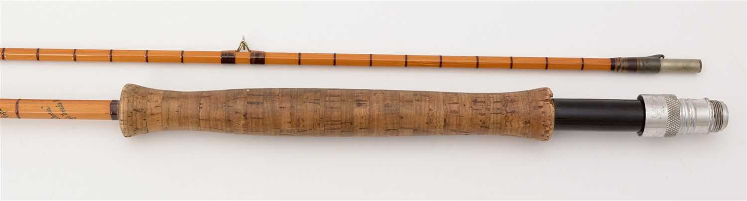 Lot 1579 - Hardy Bros. two-piece split-cane fly rod.