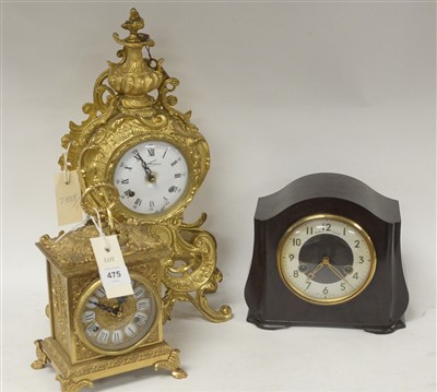 Lot 475 - Three mantel clocks