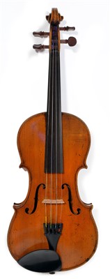 Lot 112 - Amati copy Violin and 2 bows Cased
