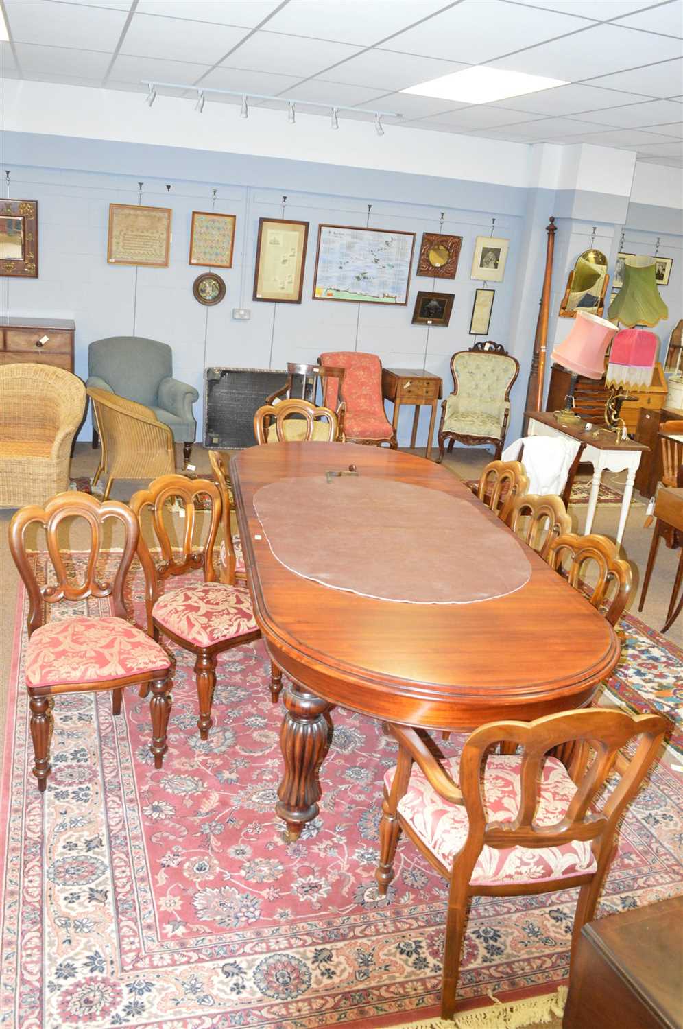 Lot 497 - Dining table and chairs