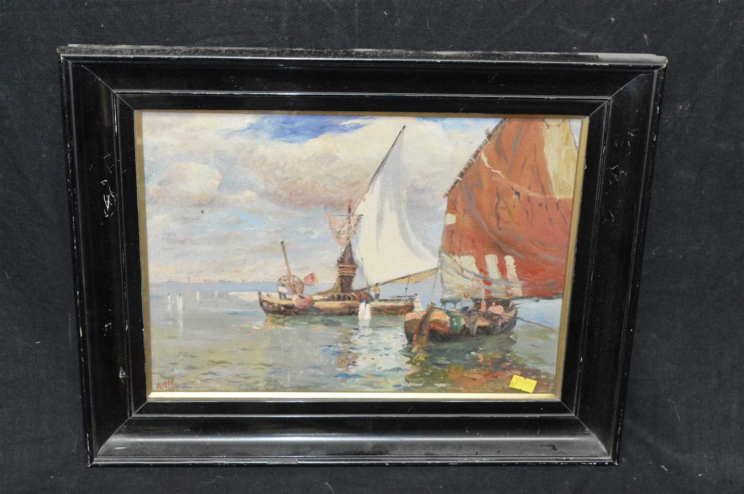 Lot 84 - T* H* W* oil painting