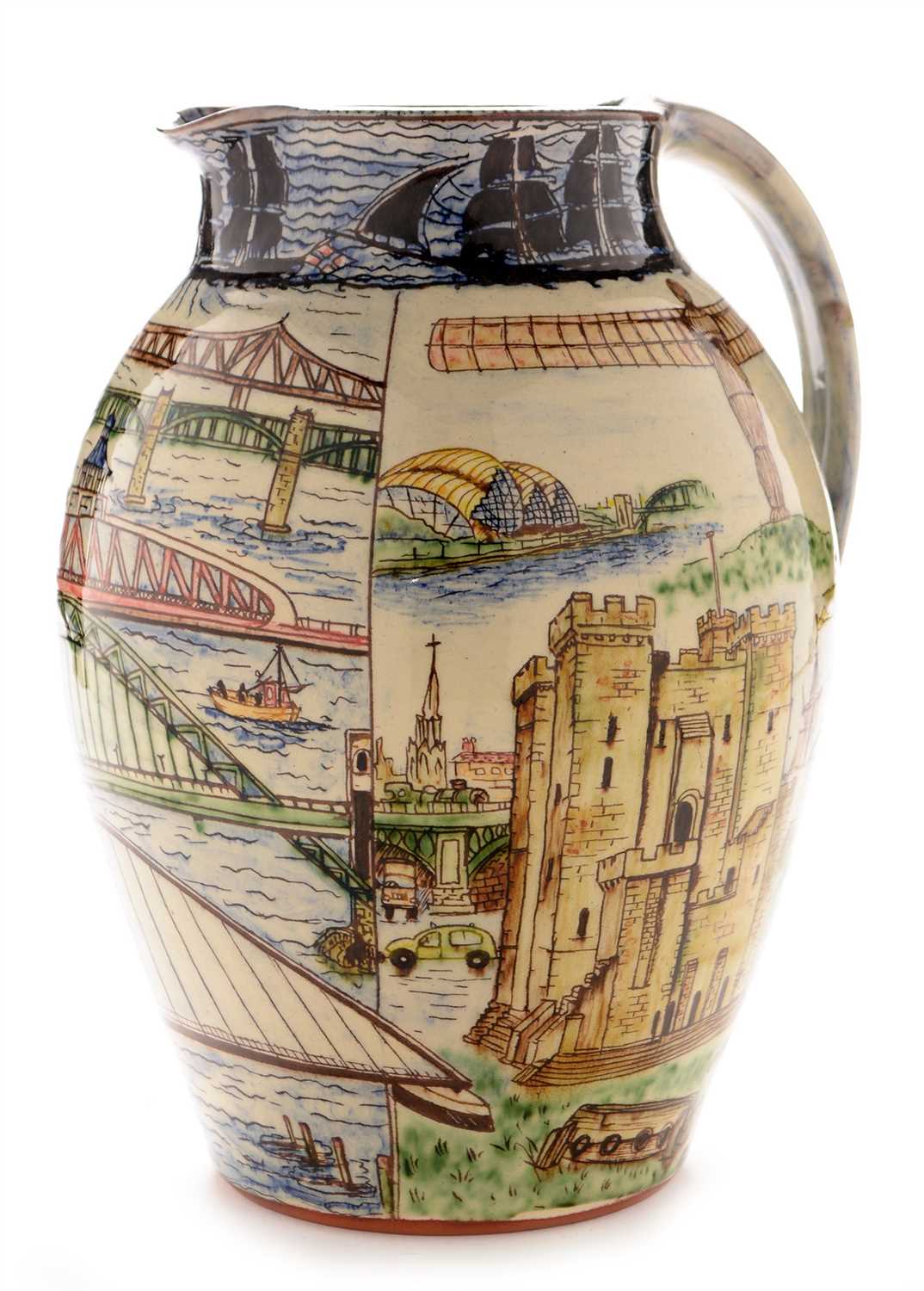 Lot 1524 - Studio pottery jug by P and M Thomas Berwick-upon-Tweed