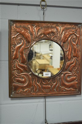 Lot 591 - Arts & Crafts mirror