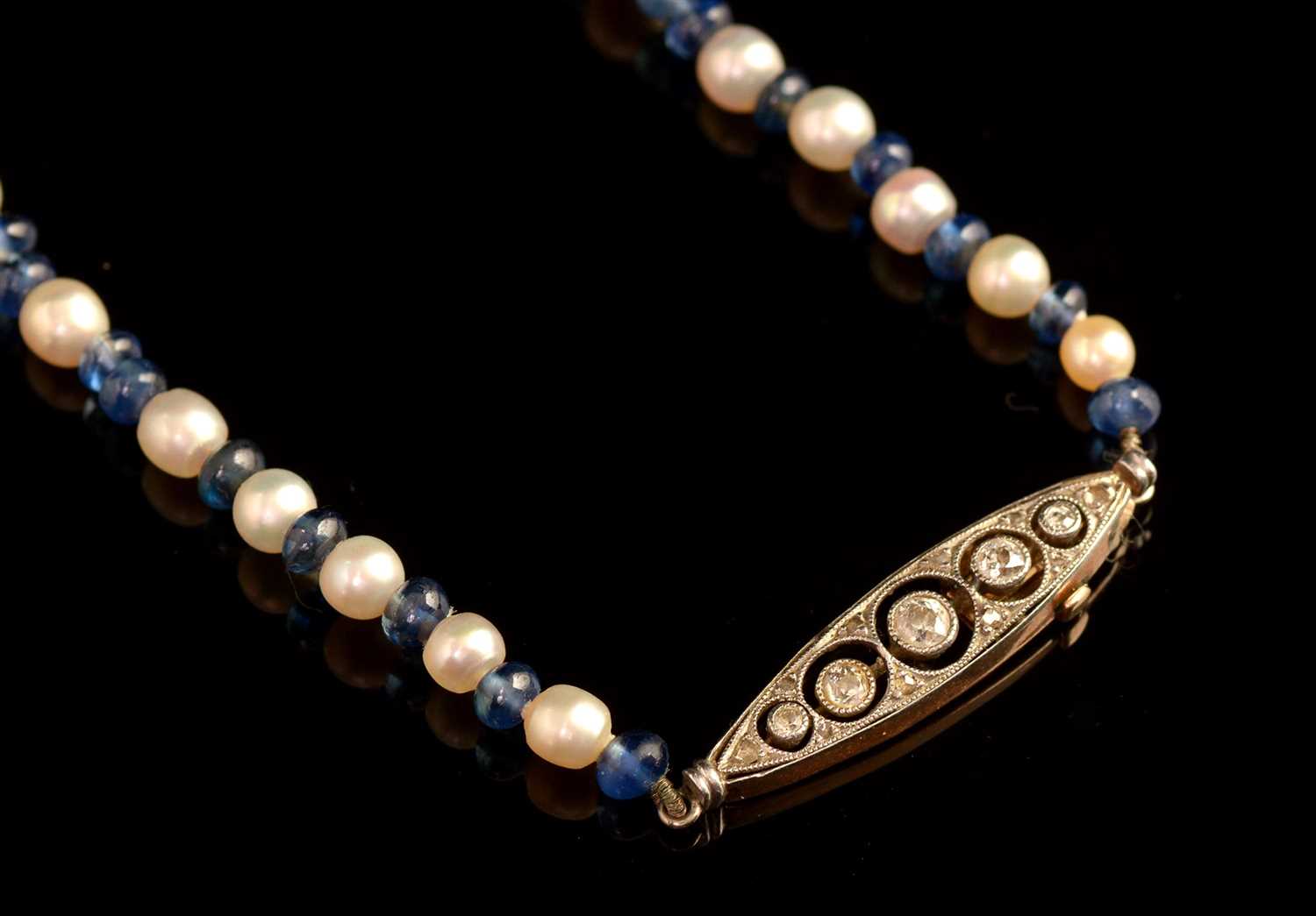 Lot 167 - Sapphire and Pearl Necklace