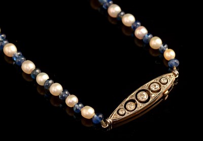 Lot 167 - Sapphire and Pearl Necklace