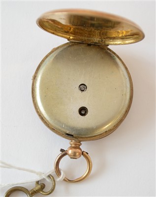 Lot 22 - A 19th Century Swiss 18k fob watch.