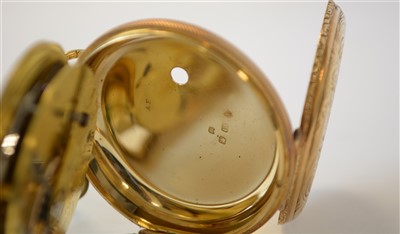 Lot 24 - A mid 19th Century 18ct. gold pocket watch.