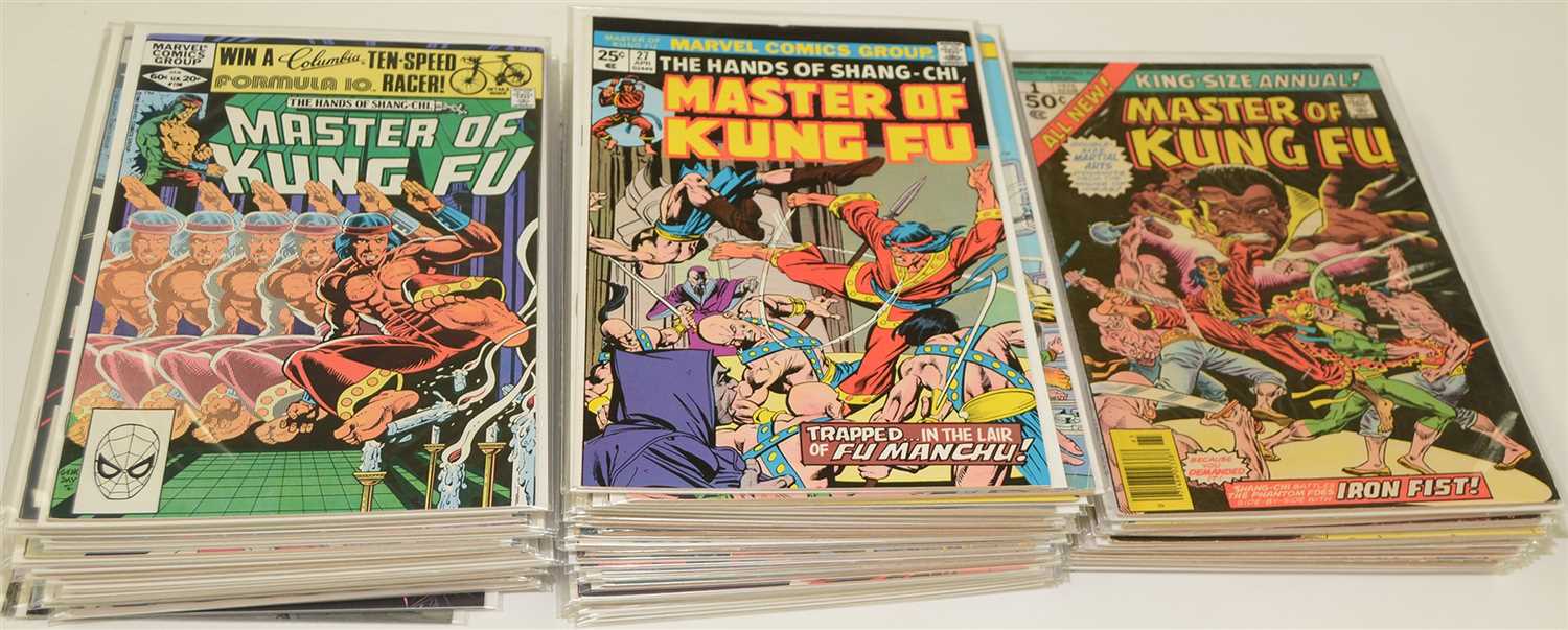 Lot 1745 - Master of Kung Fu annuals and comics.