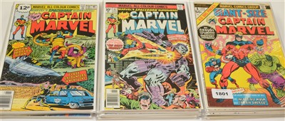 Lot 1801 - Giant-Size Captain Marvel comics.