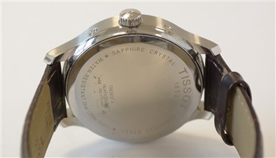 Lot 12 - A Tissot gent's stainless steel tradition watch.