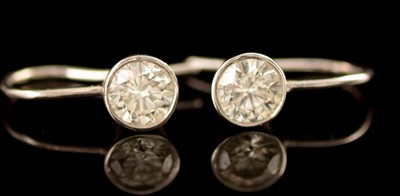 Lot 172 - Pair of diamond earrings