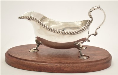 Lot 207 - Silver sauce boat