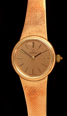 Lot 64 - 9ct yellow gold Omega cocktail watch