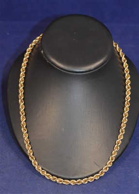 Lot 162 - Yellow metal chain necklace