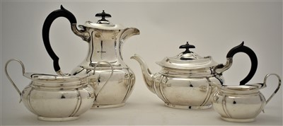 Lot 205 - Four piece silver tea service