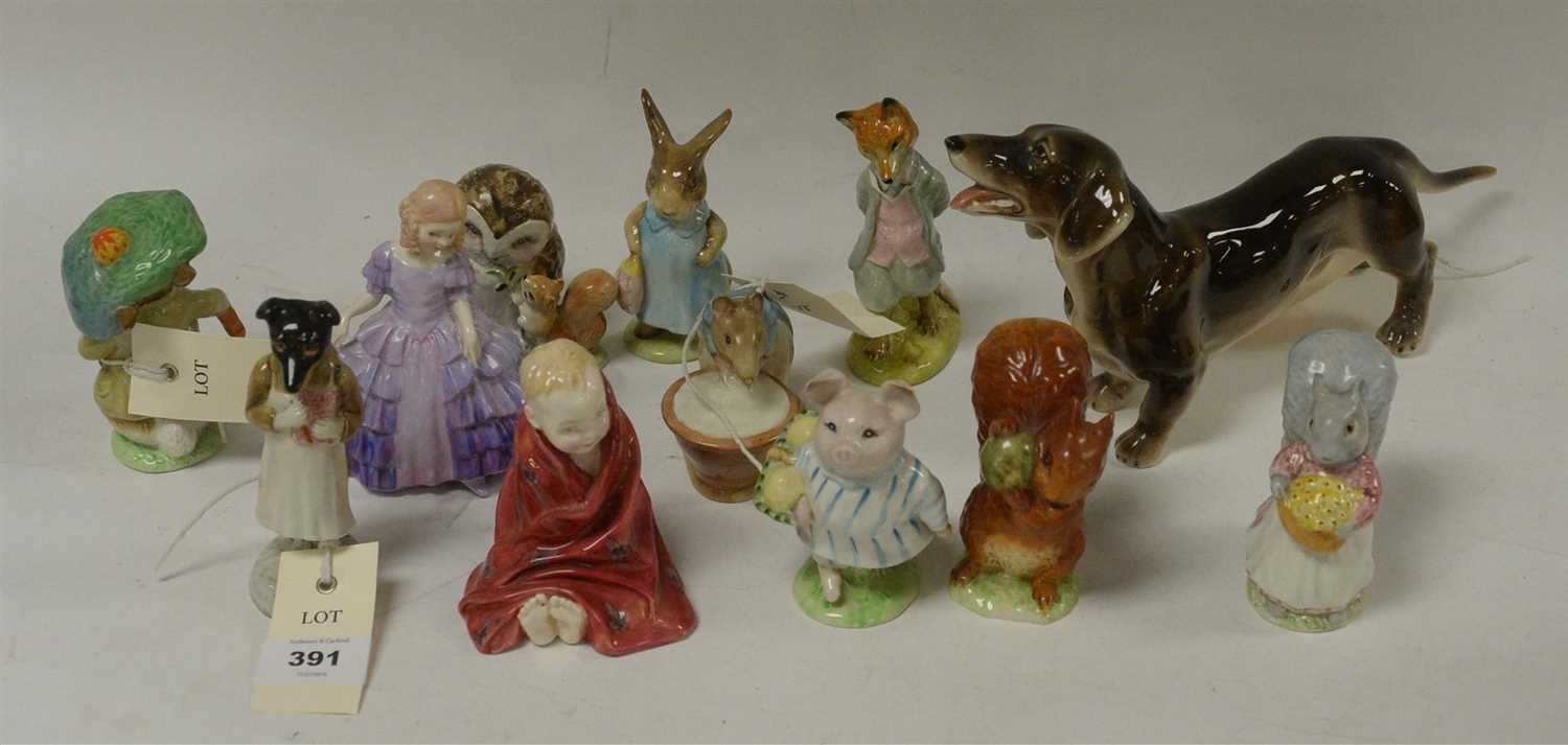 Lot 391 - Beswick and other figures